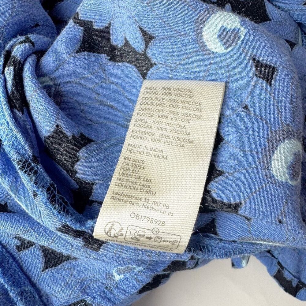 FREE PEOPLE * Rosalee Midi Dress | large | blue floral - Picture 9 of 10